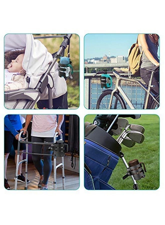 accmor Stroller Cup Holder With Adjustable Strap, 360 Degree Rotatable Universal Cup Holder For Uppababy, Nuna, Doona Stroller, Cup Holder For Stroller, Wheelchair, Walker, Rollator - Image 5
