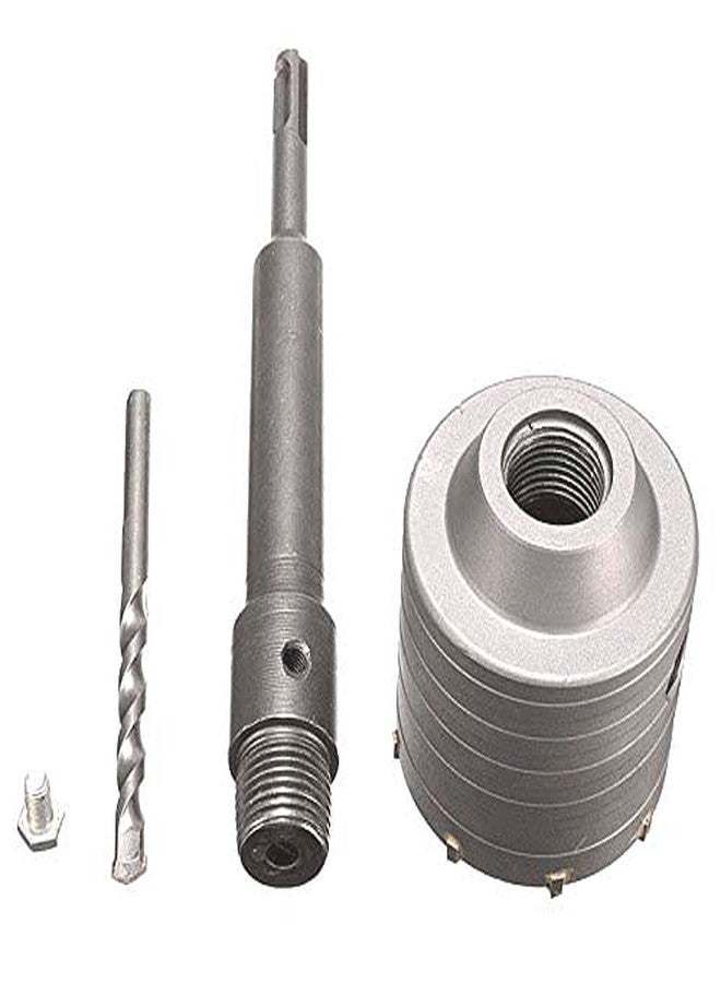 Mass Pro SDS Plus Shank Concrete Cement Stone Wall Hole Saw Drill Bit Set Concrete Cement Stone Wall Hollow Drill Bit With Wrench (50mm+ROD) - Image 1