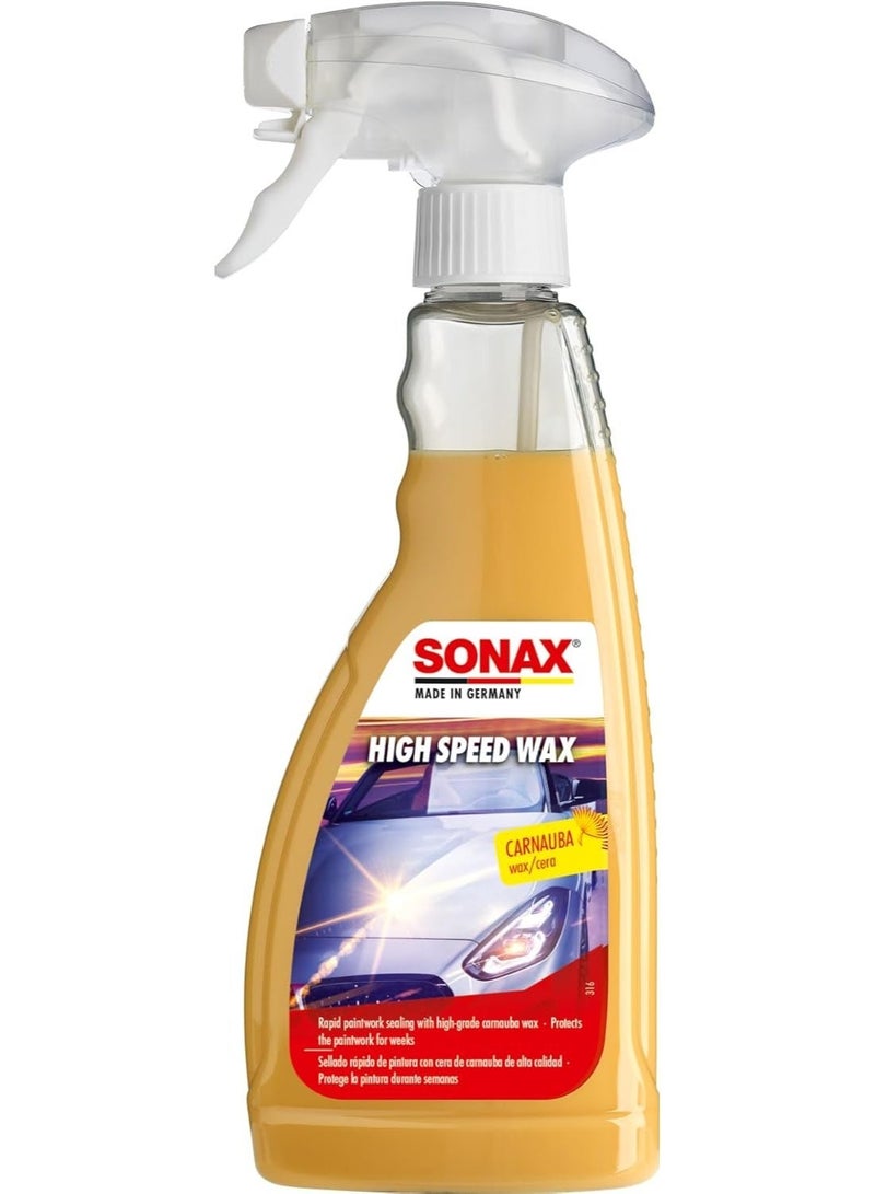 SONAX High Speed Wax Spray  500mL Quick Wax Polish for Cars, Instant Shine & Protection, Easy Spray-On, Wipe-Off Formula - Image 1