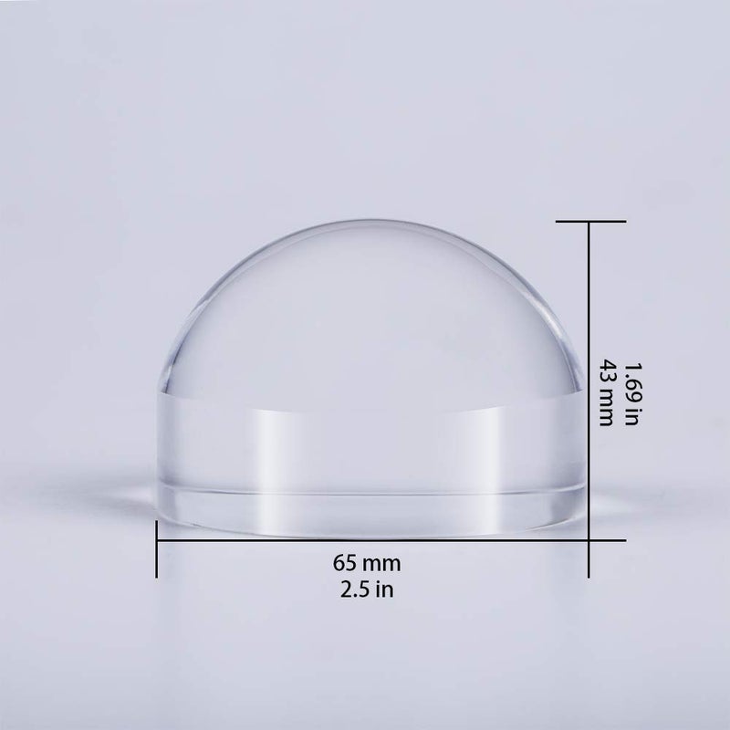 BIJIA 2.5" 65mm Optical Acrylic Portable Paperweight Magnifier Extremely Clear Reading Aid Magnifying Glass Dome Easy to Glide for Reading Books,Map,Newpapers. - Image 2