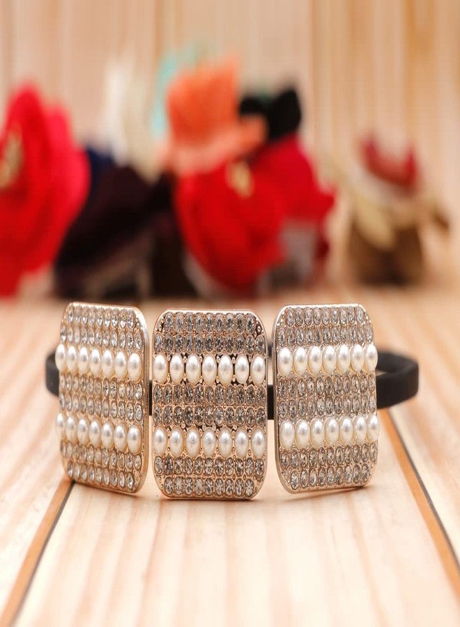 Honbon Hair Accessories Headbands Shinny Crystal Beaded Hair Hoop Flower Hairbands Headdress Wedding Party Headwer bridal hairband For Girls Pack of 1 - Image 4