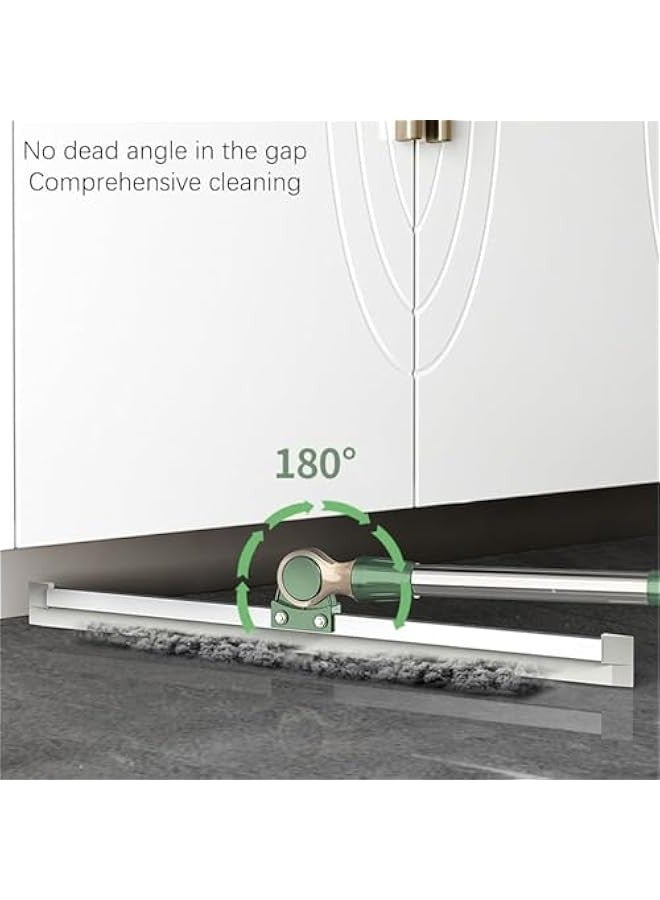 تراسل ممسحة مطاطية لتنظيف الأرضيات المنزلية وتنظيف الحمام والمطبخ والبلاط والمنزل وشعر الحيوانات الأليفة والفراء والأرضيات والرخام والزجاج والنوافذ والمياه والرغوة للتنظيف من بلورفوكس، مقاس 1.24 متر - Image 2