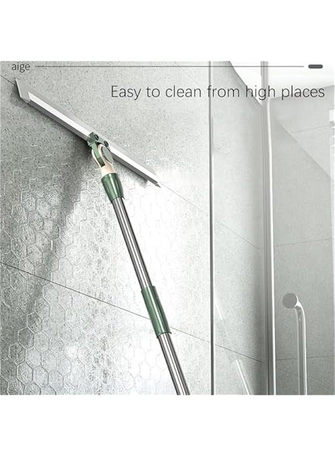 تراسل ممسحة مطاطية لتنظيف الأرضيات المنزلية وتنظيف الحمام والمطبخ والبلاط والمنزل وشعر الحيوانات الأليفة والفراء والأرضيات والرخام والزجاج والنوافذ والمياه والرغوة للتنظيف من بلورفوكس، مقاس 1.24 متر - Image 3