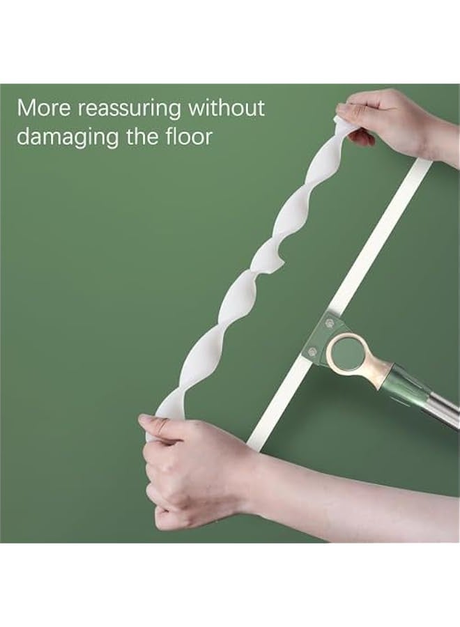 تراسل ممسحة مطاطية لتنظيف الأرضيات المنزلية وتنظيف الحمام والمطبخ والبلاط والمنزل وشعر الحيوانات الأليفة والفراء والأرضيات والرخام والزجاج والنوافذ والمياه والرغوة للتنظيف من بلورفوكس، مقاس 1.24 متر - Image 5