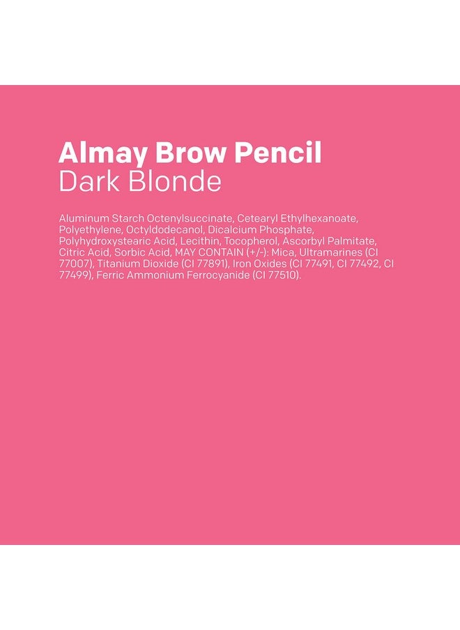Almay Eyebrow Pencil With Eyebrow Brush Easy To Achieve Brows Hypoallergenic 801 Dark Blonde 0.01 Oz  - Image 5