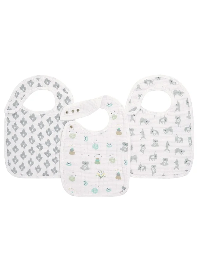 ايدن + أناي Pack of 3 Classic Snap Bibs  Now + Zen