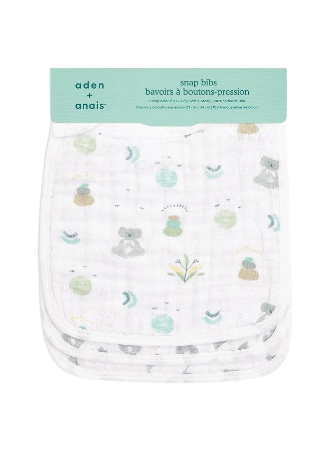 aden + anais Pack of 3 Classic Snap Bibs  Now + Zen