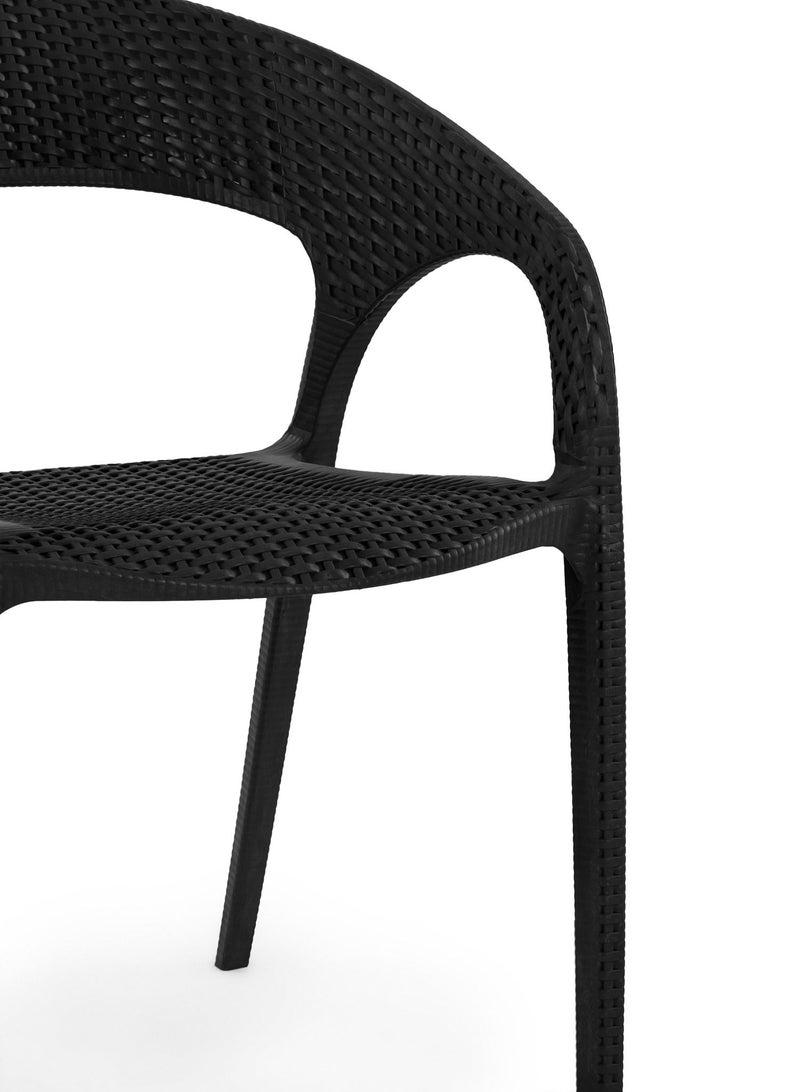 Helal Rattan Spanish chair Black - Image 5