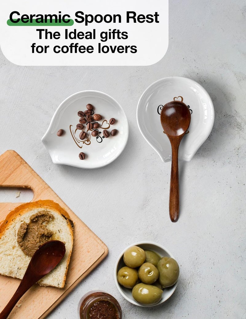 Levaukiem Funny Coffee Spoon Rest, Spoon Rest for Stove Top, Farmhouse Home Coffee Spoon Rest Coffee Bar Decor Kitchen Accessories, Gifts for Coffee Lovers Women Friends - Image 2
