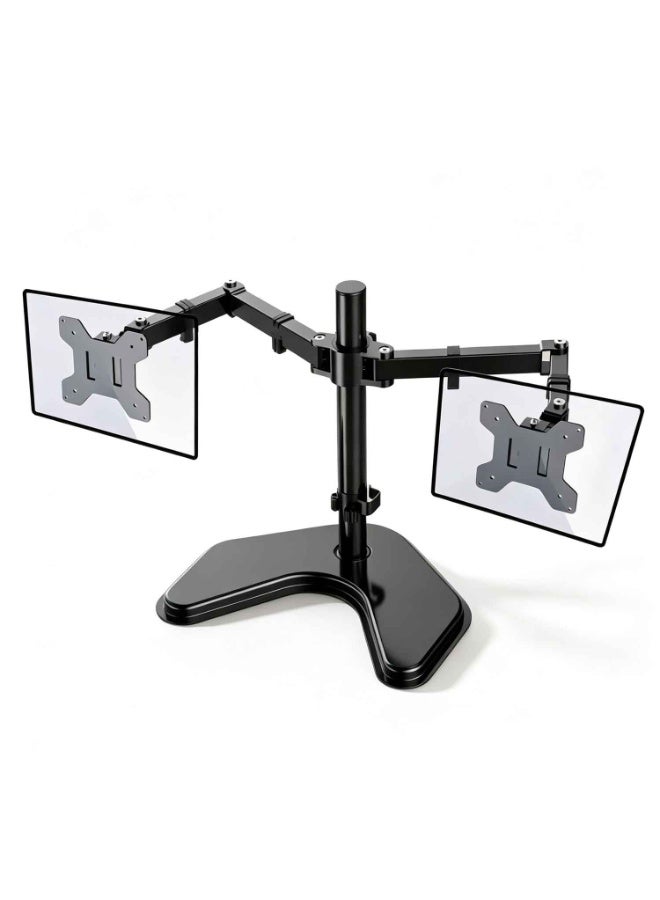 Dual Monitor Free-Standing Desk Stand,Desk Mount,for 2 Screens up to 32 Inch,Heavy-Duty Fully Adjustable Arms,With VESA 75/100mm - Image 1