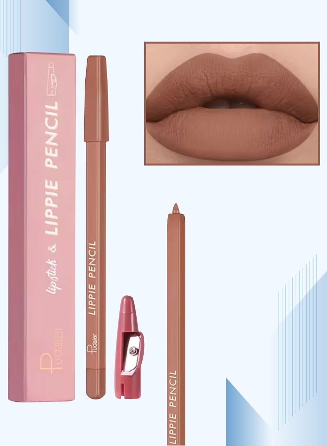 pudaier Lippie Pencil Lipstick with Sharpener Easy to Use Lip Makeup Soft Lipliner Pencil Lip Liner Pencil Matte Waterproof Long Lasting Lipstick Lip Contour Makeup Lip Set Full Color 10 - Image 1