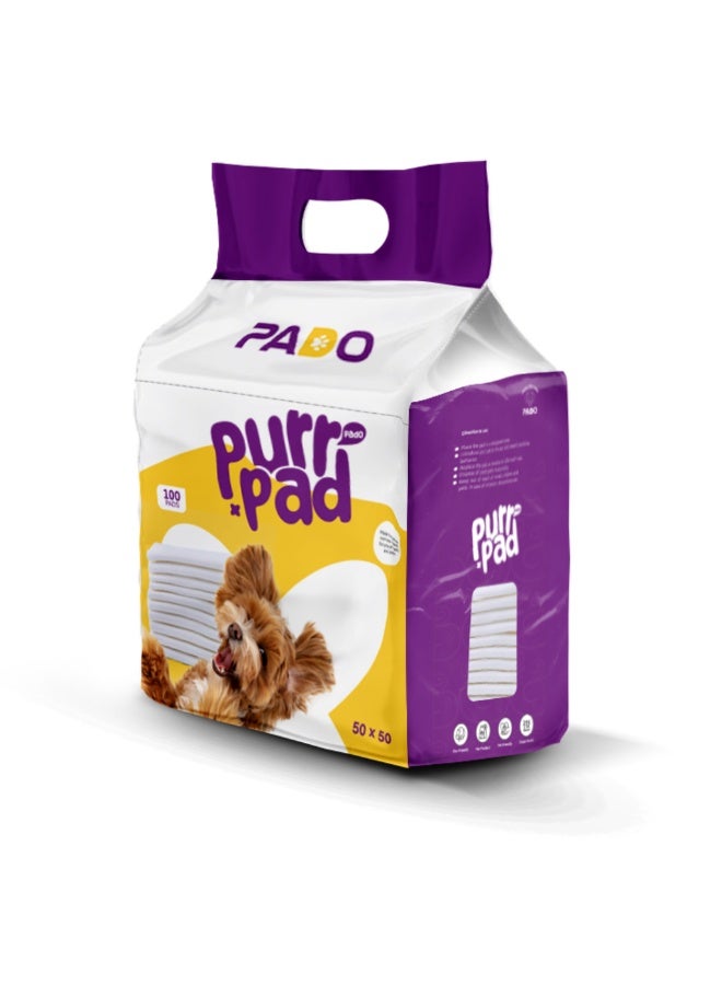 بادو حماية متقدمة لأرضية الحيوانات الأليفة باد – 50×50 سم – 100 قطعة