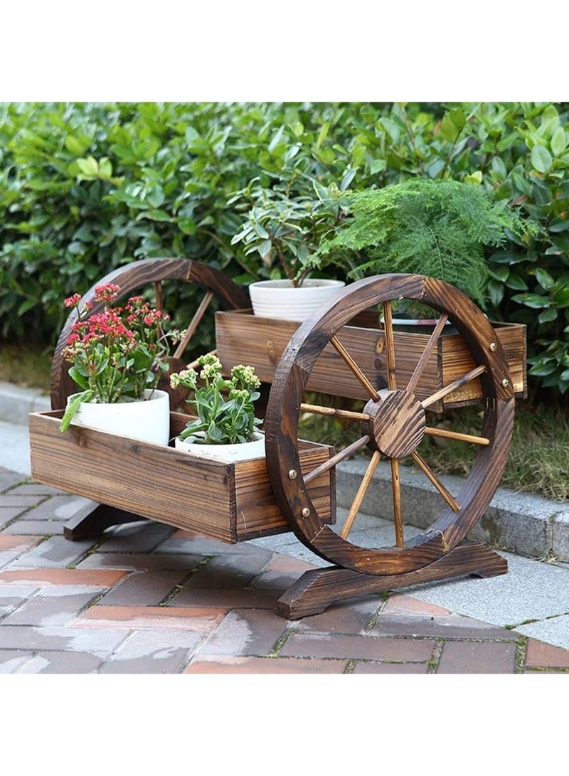DubaiGallery Plant Flower Stand, Floats, Wheel Solid Wood Flowerpot And Flower Trough Box, Suitable For Outdoor Garden Patio Balcony Potted Plants - Image 2