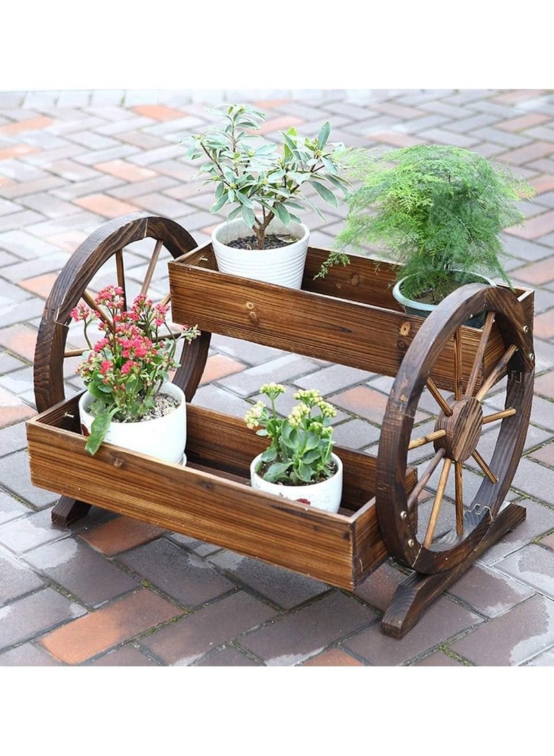 DubaiGallery Plant Flower Stand, Floats, Wheel Solid Wood Flowerpot And Flower Trough Box, Suitable For Outdoor Garden Patio Balcony Potted Plants - Image 3