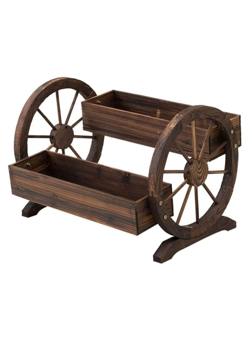 DubaiGallery Plant Flower Stand, Floats, Wheel Solid Wood Flowerpot And Flower Trough Box, Suitable For Outdoor Garden Patio Balcony Potted Plants - Image 4