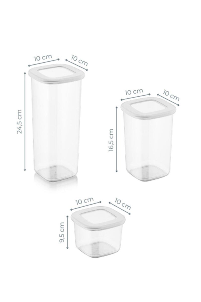 Vienev Square Food Storage Container with Foly Label Set of 18 6x (0.55 LITERS, 1.2 LITERS, 1.75 LITERS) - Image 3