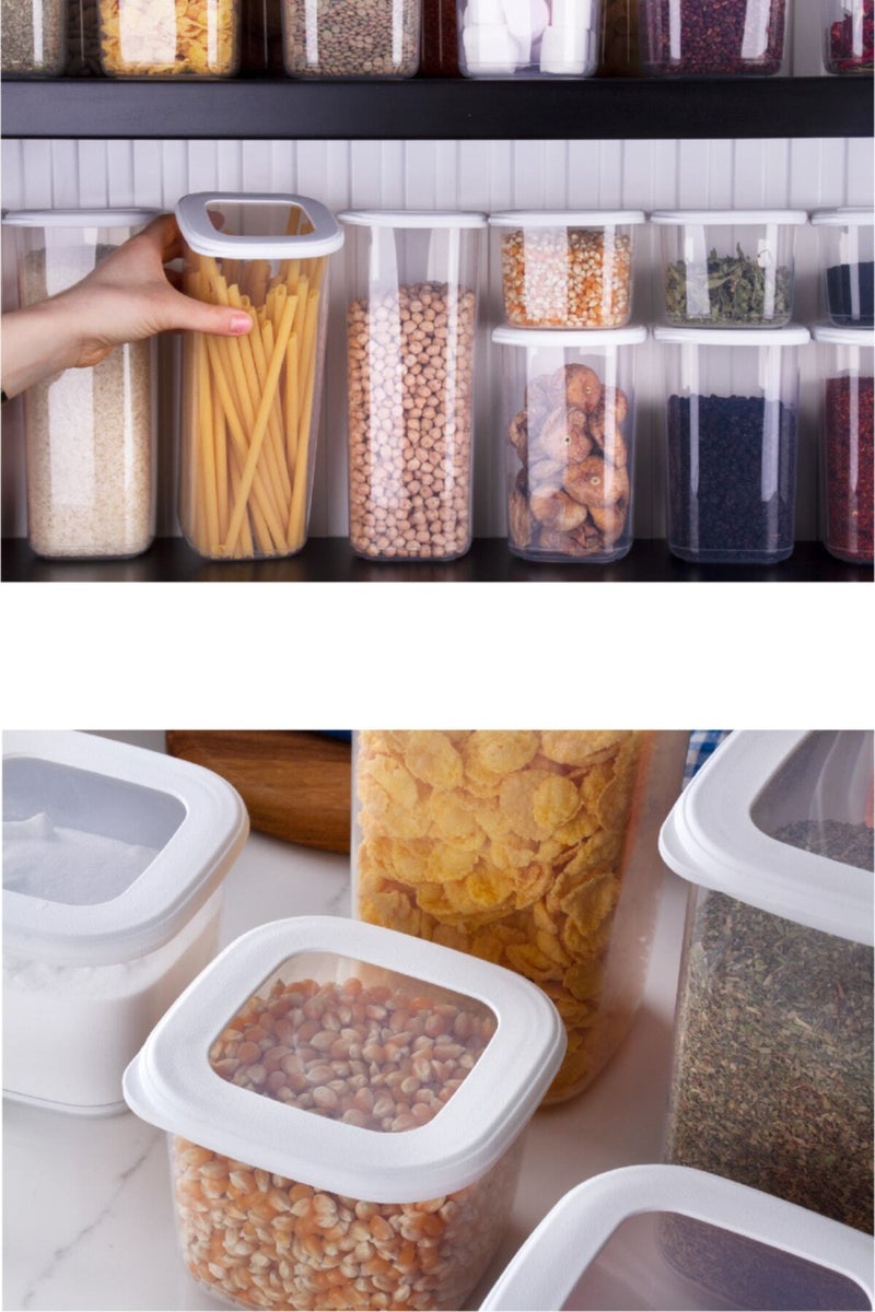 Vienev Square Food Storage Container with Foly Label Set of 18 6x (0.55 LITERS, 1.2 LITERS, 1.75 LITERS) - Image 2