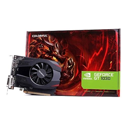 Colorful GeForce GT 1030 4GB DDR4 RAM GDDR4 Pci_e Graphics Card with Single Fan (GT1030 4G-V) Can Play Most of AAA Game Titles 64 bit 1152 Mhz Clock Speed GTA V Can be Played 3 Years Warranty - Image 1