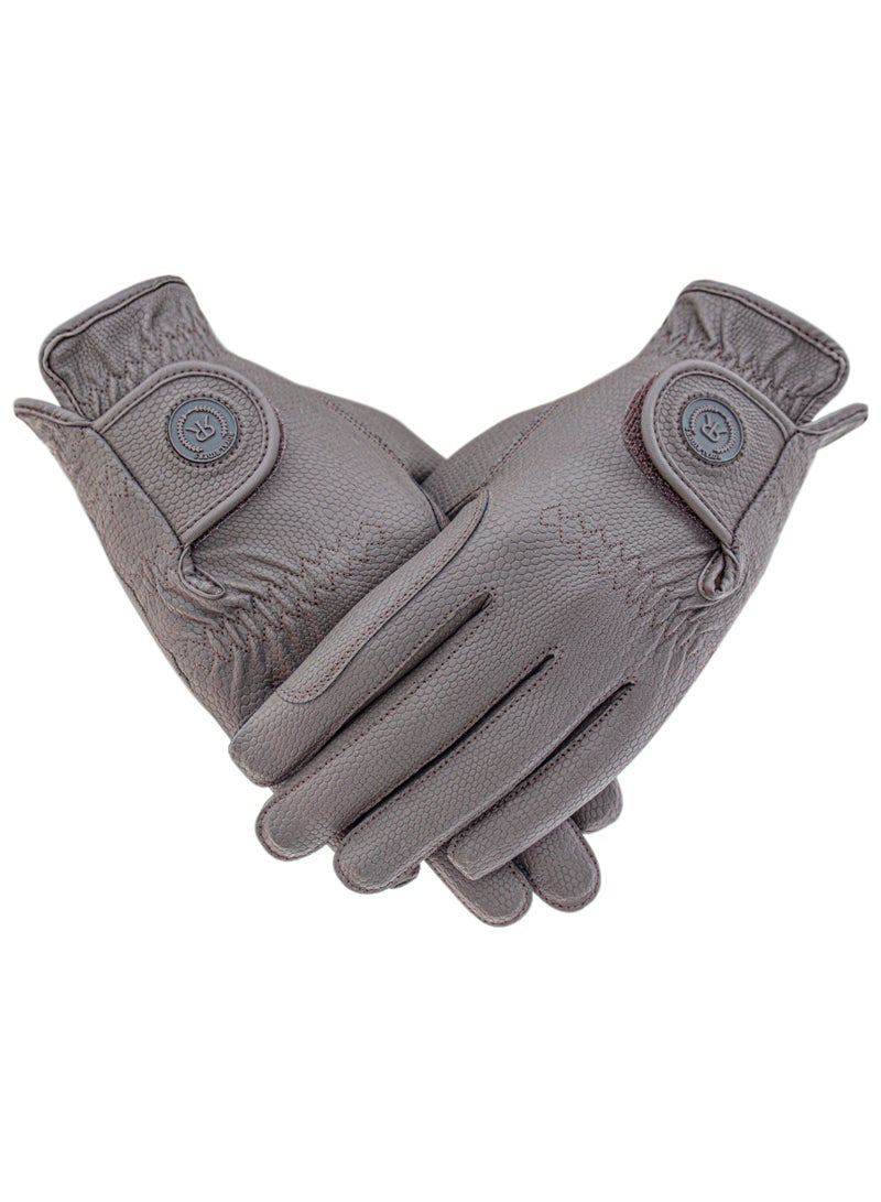 رويال رايدرز ROYAL RIDERS® 0666 Sero-Grip قفازات ركوب الخيل الاحترافية بتقنية Serino-KT للرجال والنساء والأطفال - #10060666 (رمادي) - Image 1