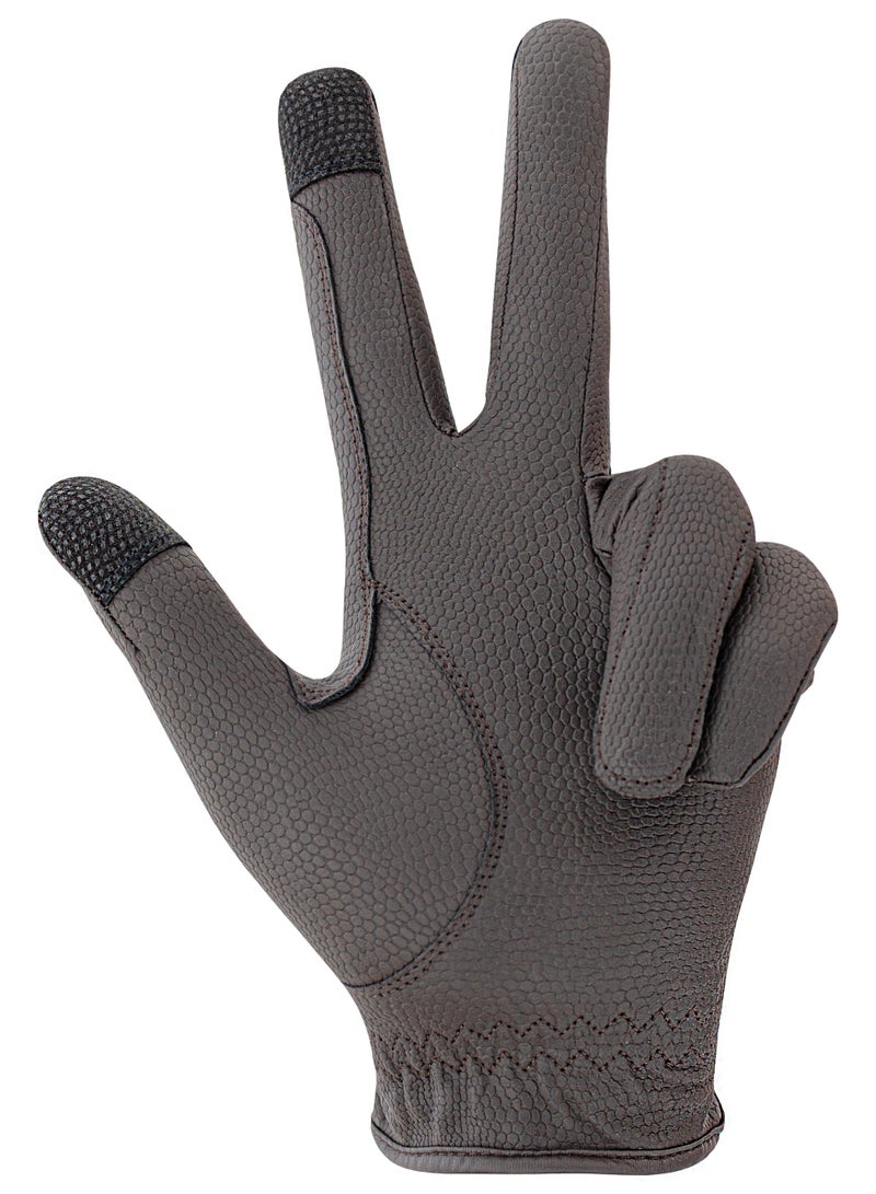 رويال رايدرز ROYAL RIDERS® 0666 Sero-Grip قفازات ركوب الخيل الاحترافية بتقنية Serino-KT للرجال والنساء والأطفال - #10060666 (رمادي) - Image 4