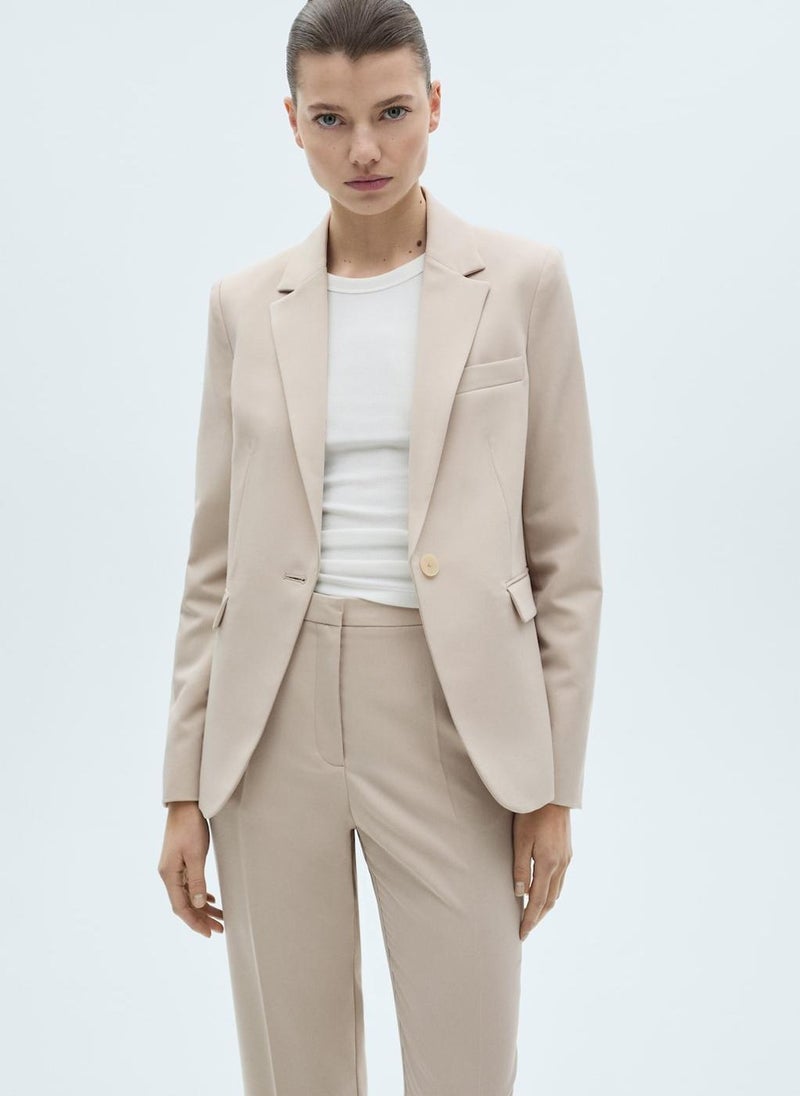 MANGO - Tailored Fitted Suit Blazer - Image 1