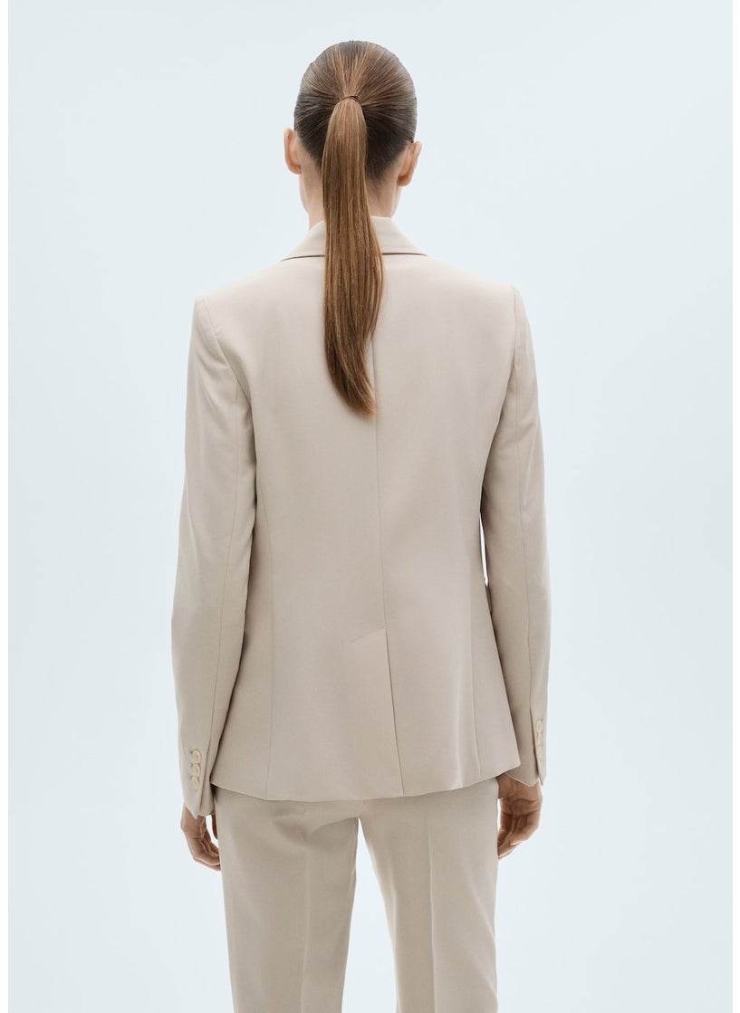 MANGO - Tailored Fitted Suit Blazer - Image 1