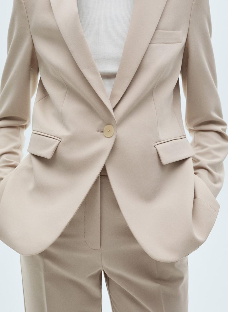 MANGO - Tailored Fitted Suit Blazer - Image 1