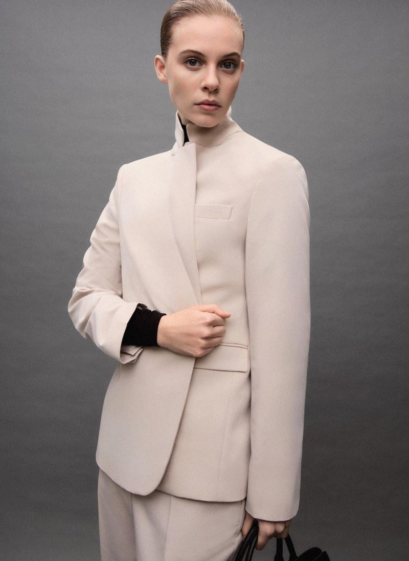 MANGO - Tailored Fitted Suit Blazer - Image 1