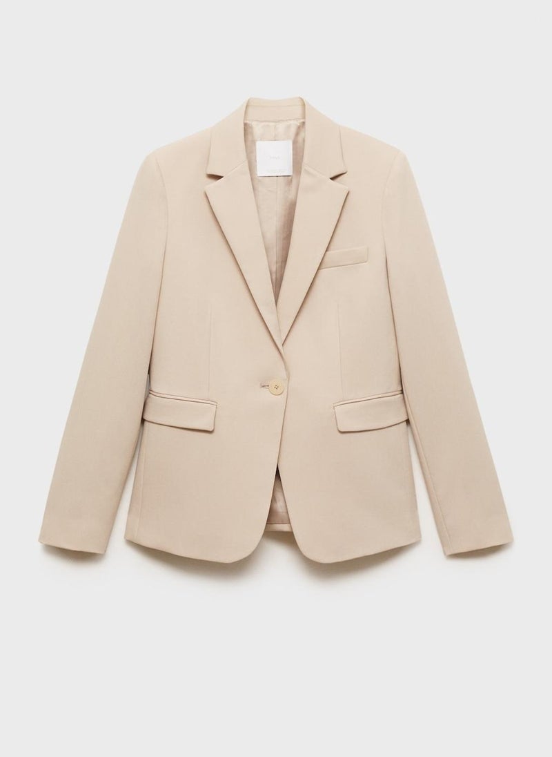 MANGO - Tailored Fitted Suit Blazer - Image 1