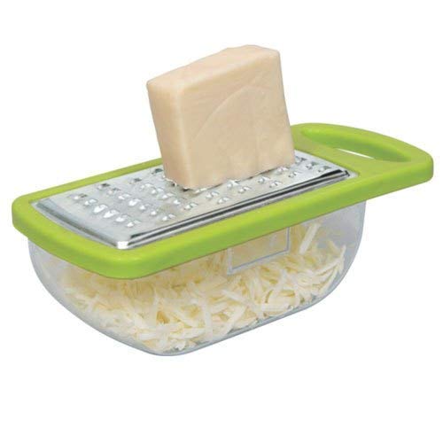 Black Olive Vegetable and Cheese Grater with Container-Cheese Grater with Handle - Graters for Kitchen Stainless Steel Food Grater - Hand Grater and Vegetable Peeler - Image 4
