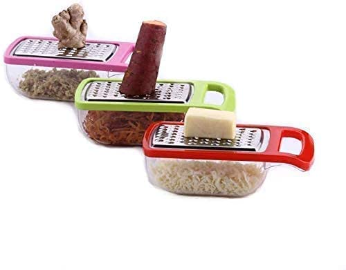 Black Olive Vegetable and Cheese Grater with Container-Cheese Grater with Handle - Graters for Kitchen Stainless Steel Food Grater - Hand Grater and Vegetable Peeler - Image 5