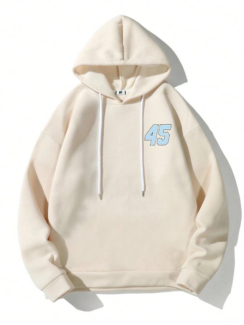 SXV STYLE '45 Muscle car Speed’ Printed Cool Aesthetic Sweatshirt Hoodie (in, Alpha, L, Beige) - Image 2