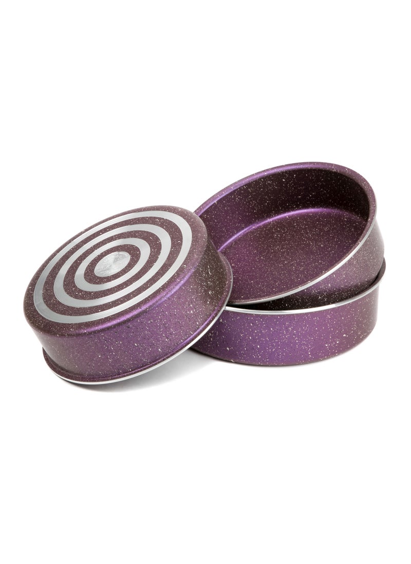 LAZORD - Granite Pro Oven Tray Set 3 Piece Size 24 - 26 - 28 Purple - Image 1