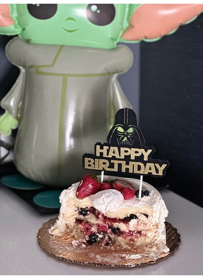 Confetti - Confetti! Alien War Darth Vader Happy Birthday Cake Topper Alien Star War Cake Decorations - Image 1