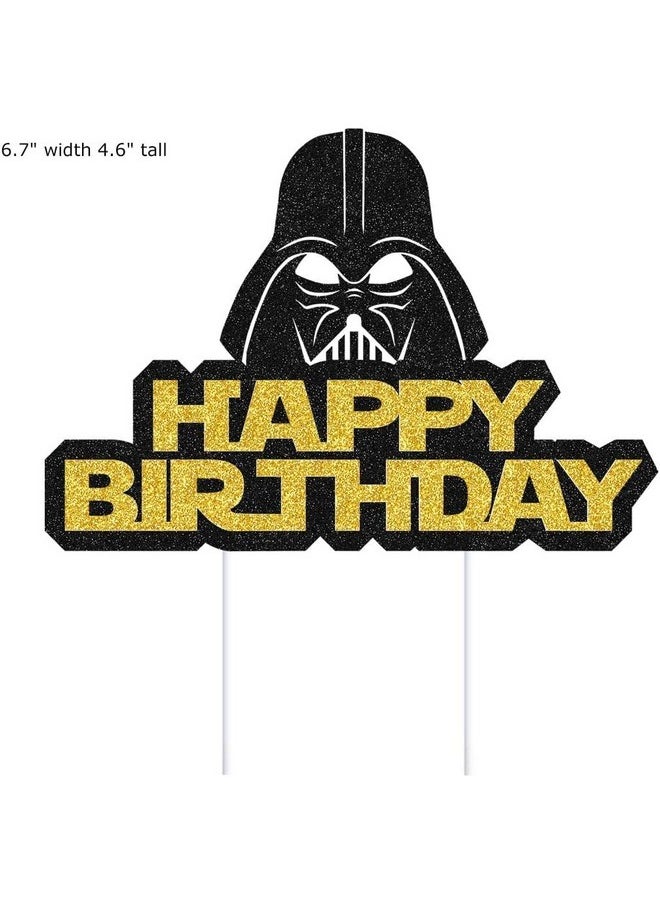 Confetti - Confetti! Alien War Darth Vader Happy Birthday Cake Topper Alien Star War Cake Decorations - Image 1
