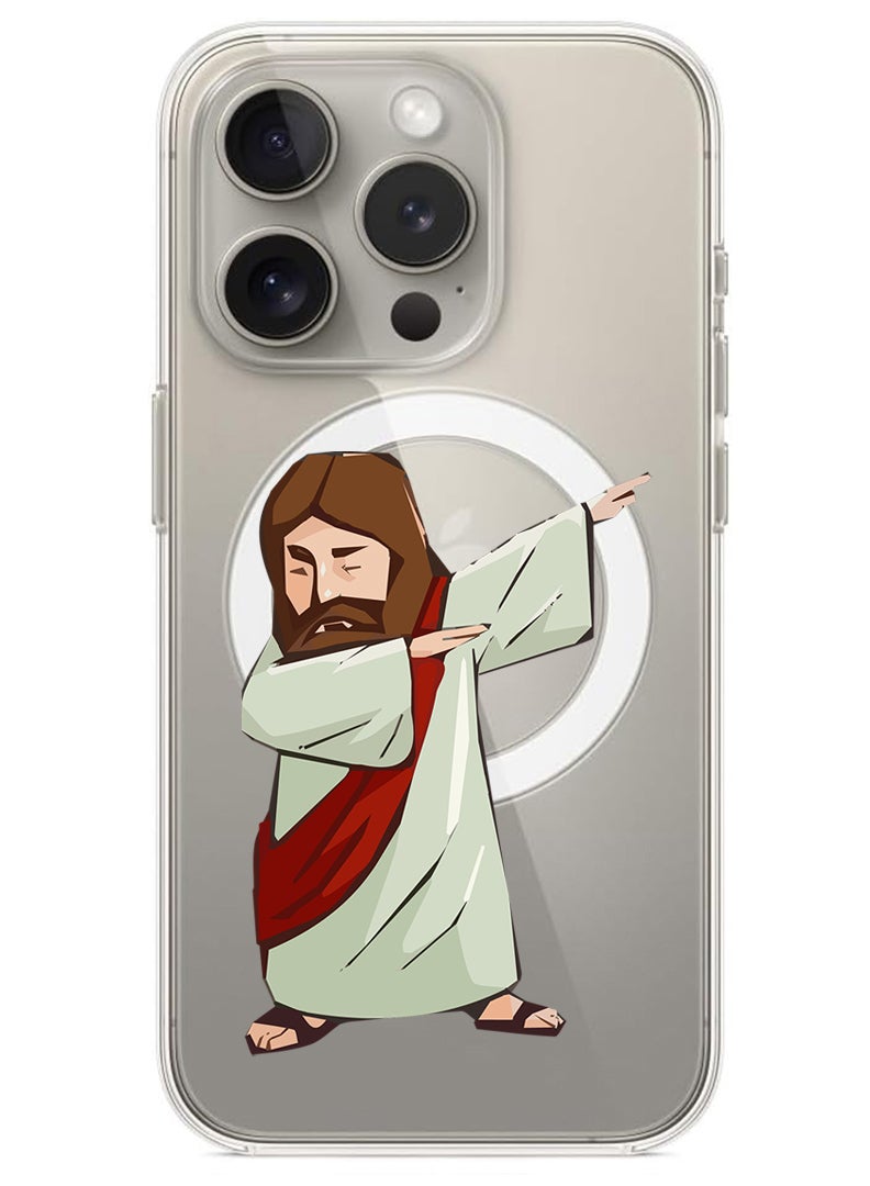 Theodor Magnetic Case for iPhone 15 Pro 6.1-inch Compatible with MagSafe Wireless Charging, Shockproof Phone Bumper Cover Christ - Image 1