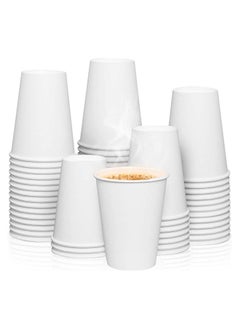 QUALITY Paper Cups 50 Pieces, 8 Oz Coffee Paper Cups, Disposable Water Paper Cups, Tea Cups  - Image 1