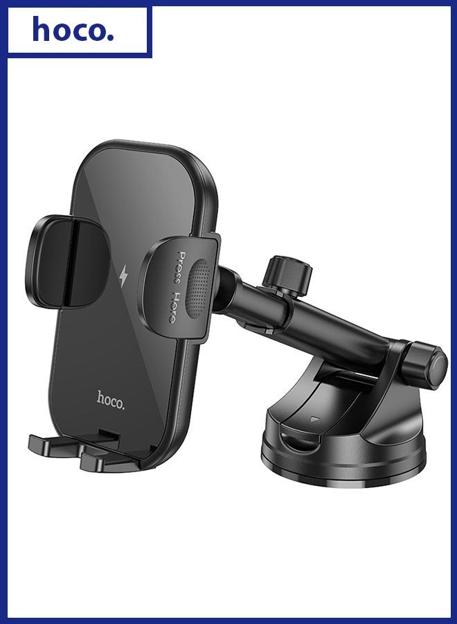 هوكو. شاحن سيارة لاسلكي HW5 Journey للوحة القيادة (أسود) - Image 1