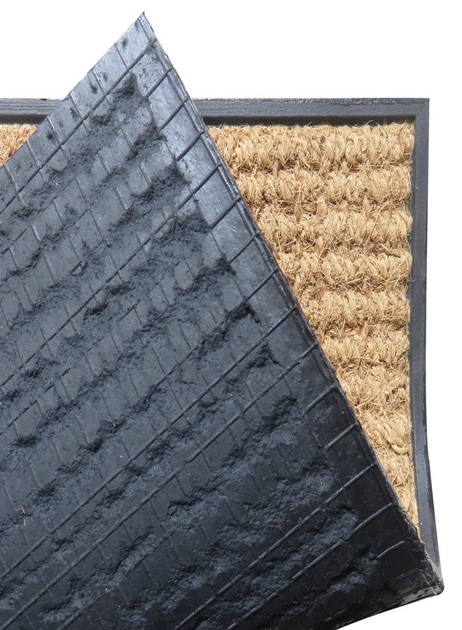 Atmah Natural Coir Cat Scratcher Mat Scratch Pad with Rubber Backing for Cat Grinding Claws Horizontal Cat Floor Scratching Pad Rug - Image 4