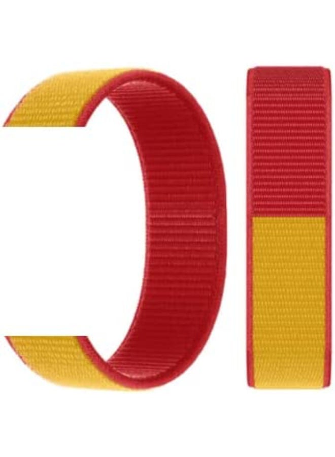 Nylon strap 22mm red/yellow