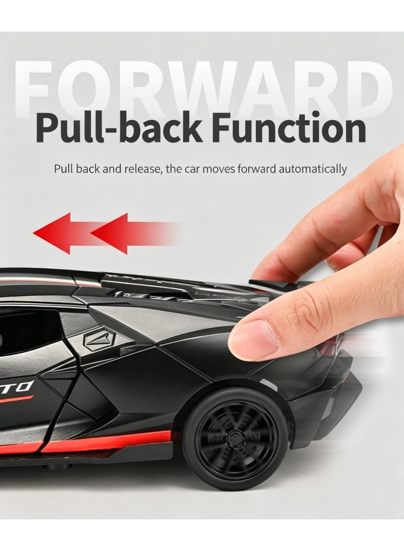 LAMBORGHINI High-Detail Alloy Car Model with Realistic Lighting & Sound Effects, 1:32 Scale Die-Cast Vehicle, Collectible Display Model for Adults & Kids - Image 3