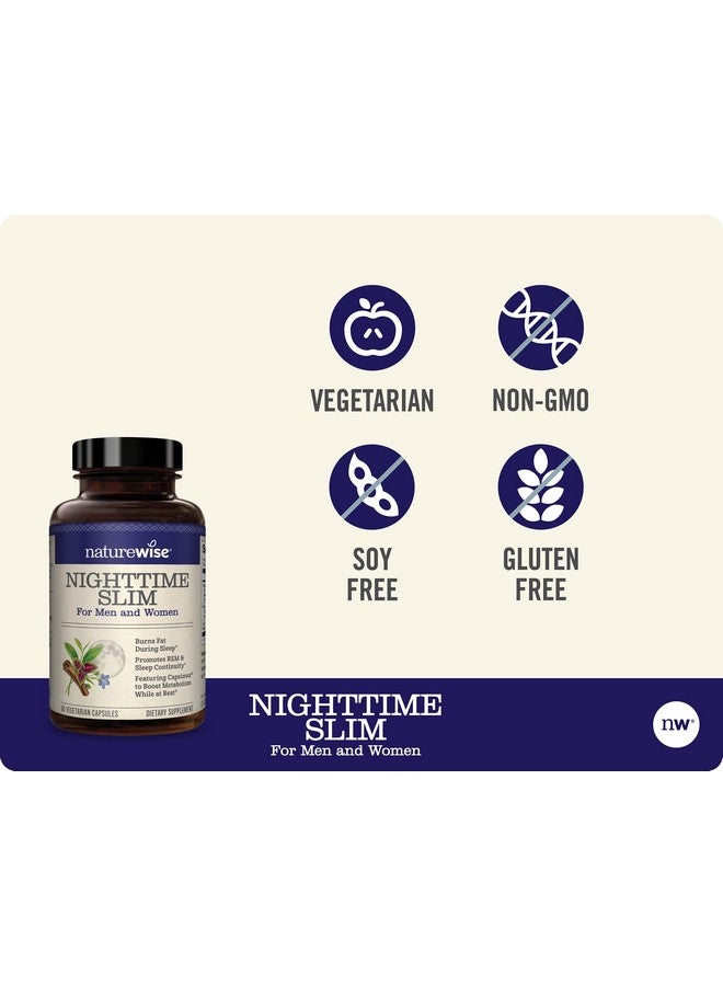 NatureWise Nighttime Slim With Capsimax Natural Thermogenic Green Coffee Bean & Forskolin Supports Restful Sleep Metabolic Activity [(1 Month Supply 60 Count) - Image 4
