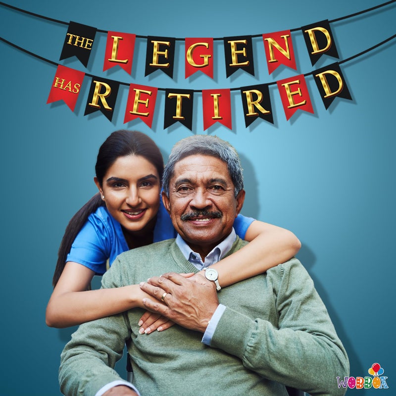 Wobbox Happy Retirement Banner, Multicolor, 15.5 x 21 cm, Retirement Party Decorations - Image 5