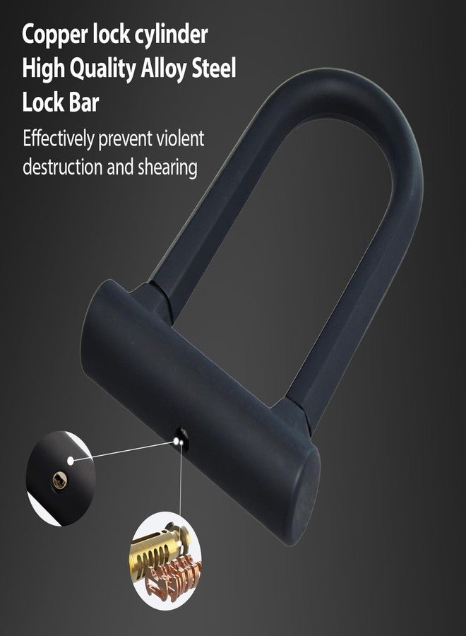 NOEAIKE Bike U Lock Heavy Duty Anti Theft with 4ft Security Steel Cable-3 Keys and Mounting Bracket Included,Bicycle Locks Perfect for Road,Mountain,Scooter and Ebike - Image 5