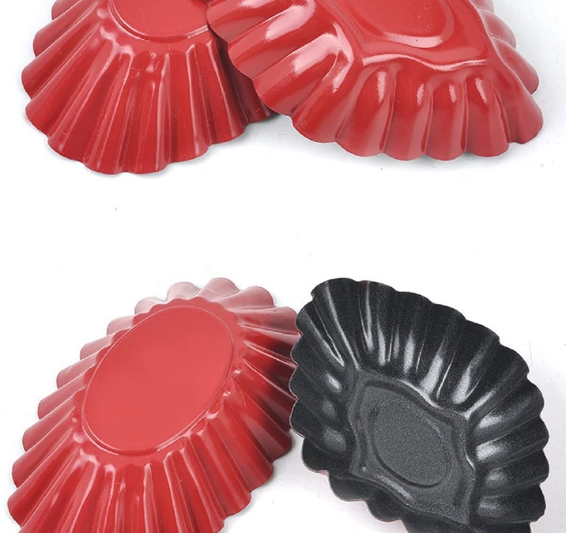 TASKHOUSE Mini Tart Egg Moulds Carbon Steel Cake Muffin Pan Biscuit Lining Baking Mold (Diamond, 6 Piece) - Image 5