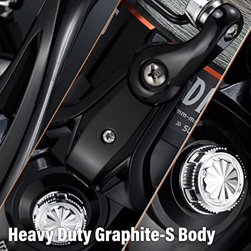 Dr.Fish Darkness Spinning Reel Saltwater Graphite Body Spare Spool 9+1 Stainless Steel BB 35lb Max Drag Carbon Fiber Surf Casting Reel Inshore Fishing Ocean Fishing 9000 - Image 2