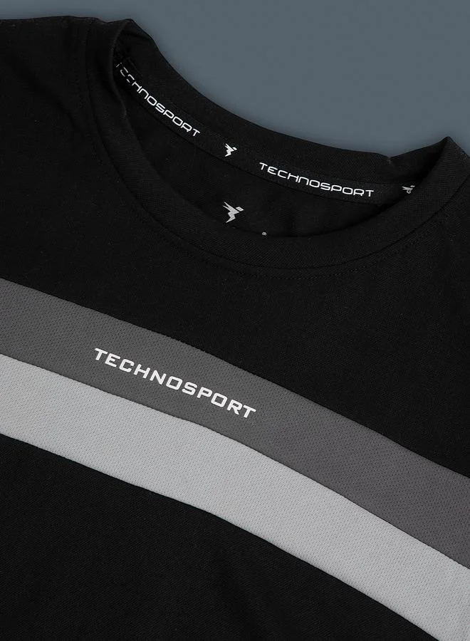Technosport Technosport Color Block Short Sleeves Round Neck T-Shirt