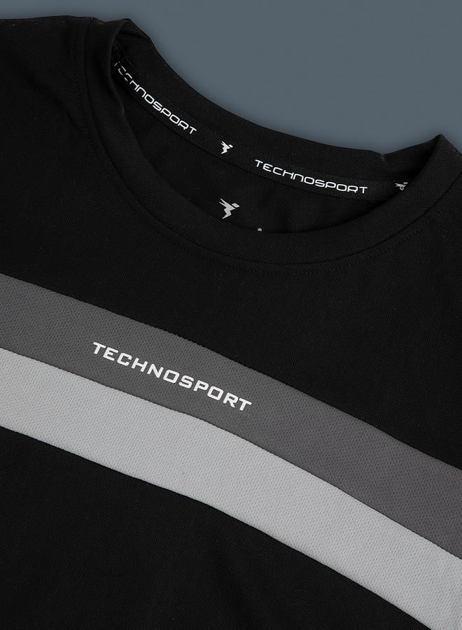 تكنوسبورت تيشيرت تكنوسبورت بألوان متداخلة وأكمام قصيرة بياقة مستديرة - Image 5