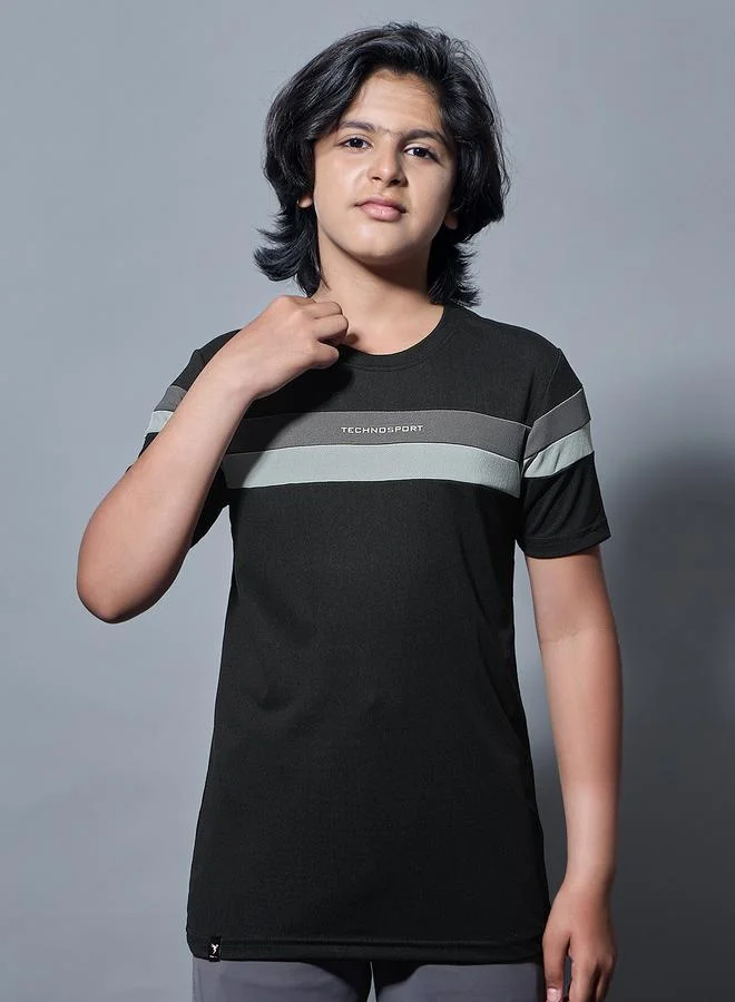 Technosport Technosport Color Block Short Sleeves Round Neck T-Shirt