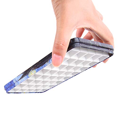 Qianshan 40Pcs Empty Half Pans with Magnetic Stripe Watercolor Paint Travel Tin Palette Case, Artist Paints Half Pan Kits for DIY Watercolor Oils or Acrylics Painting Art Drawing Starry Night - Image 5